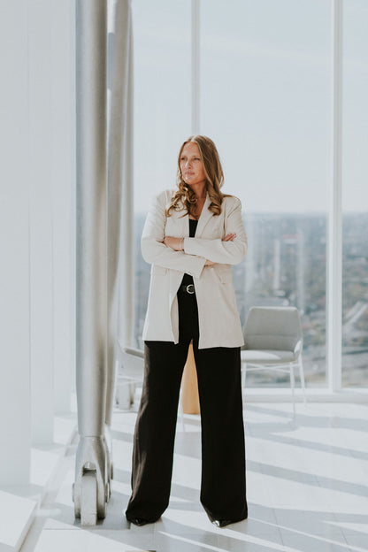 The Jen Oversized Tall Blazer (Eggshell) The Elevated Closet