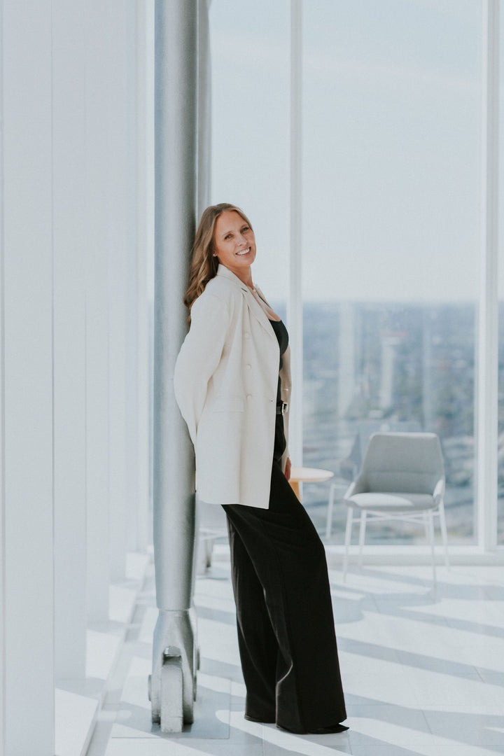 The Jen Oversized Tall Blazer | Eggshell The Elevated Closet