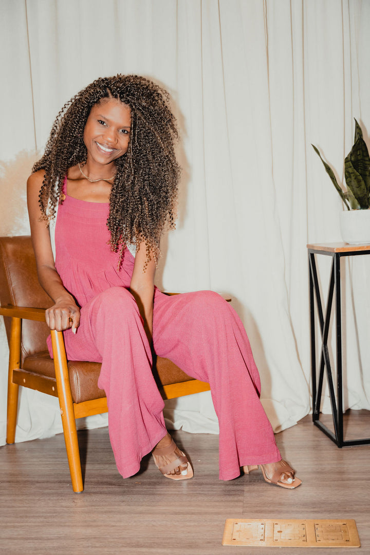 Tall Kami Overall Jumpsuit | Raspberry The Elevated Closet