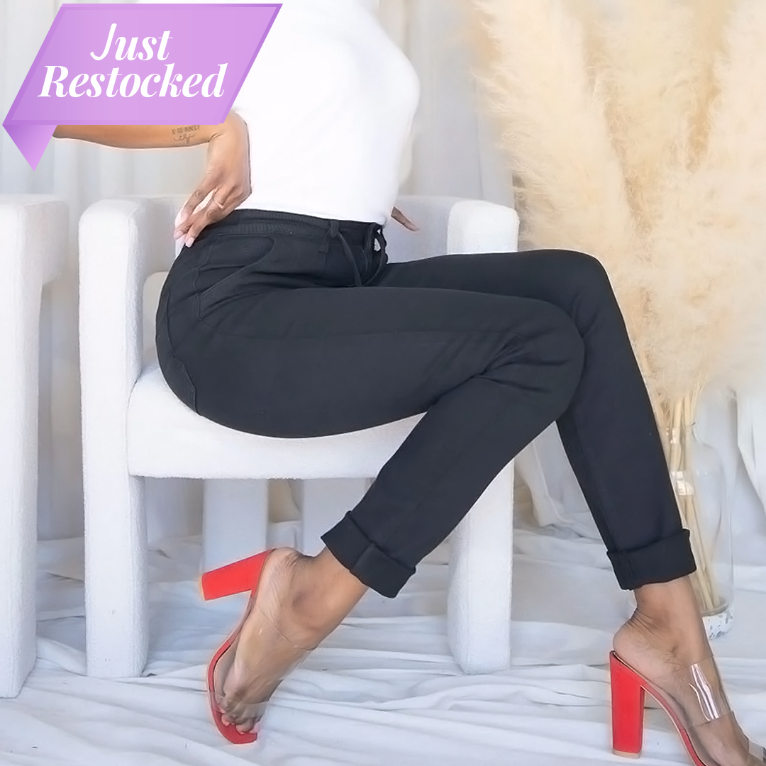 Tall Denim Joggers | Black The Elevated Closet