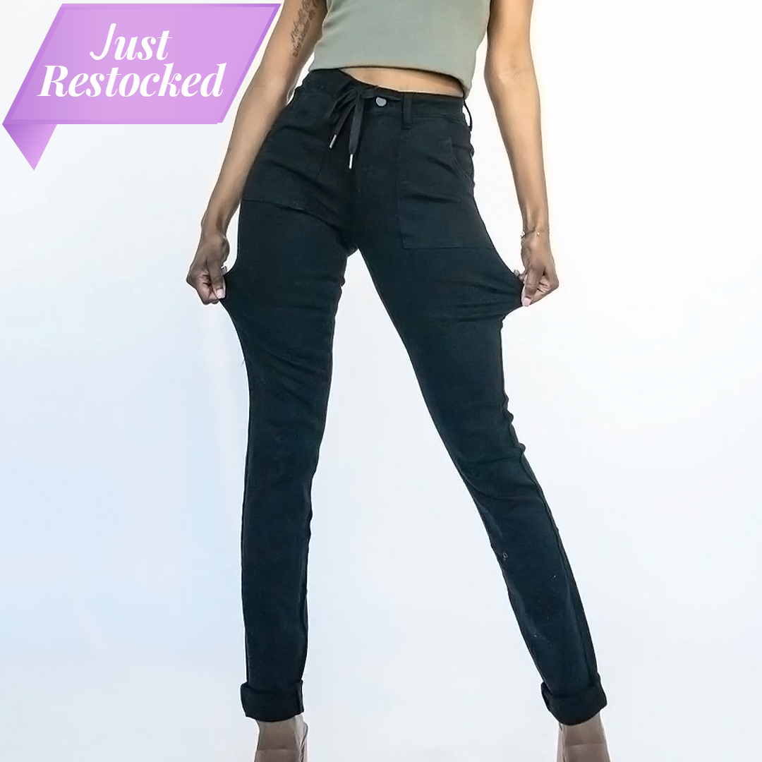 Tall Denim Joggers | Black The Elevated Closet