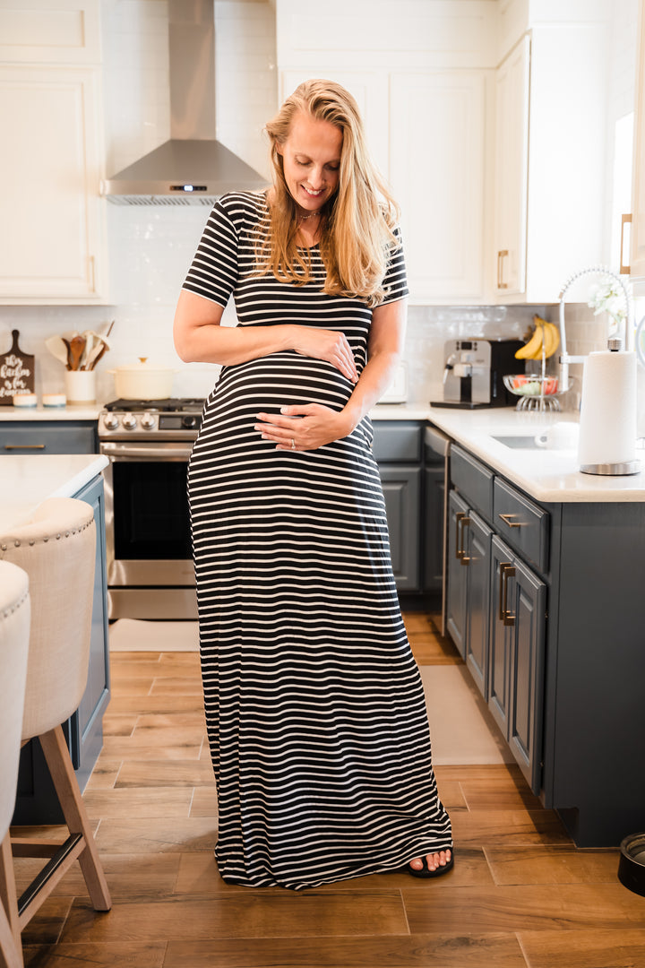 Tall T-Shirt Maxi Dress | Striped The Elevated Closet