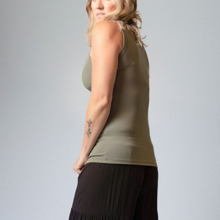 Tall Henley Tank Top | Olive The Elevated Closet