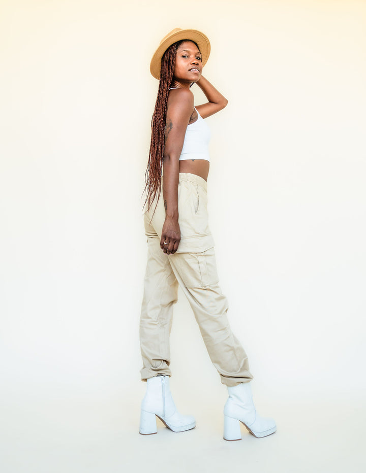 Tall Cargo Joggers | Khaki The Elevated Closet