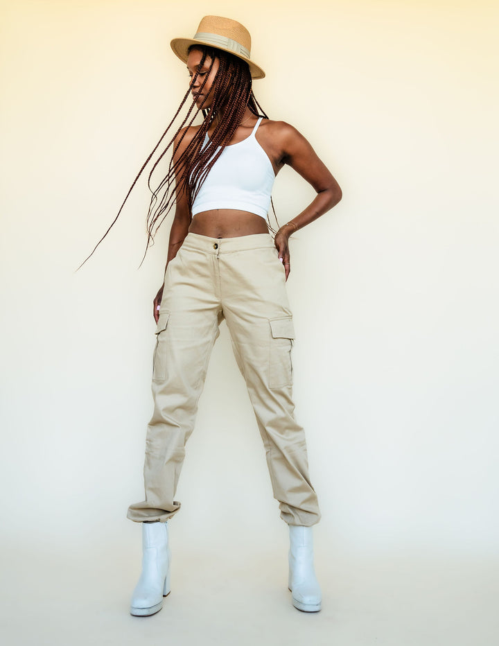 Tall Cargo Joggers | Khaki The Elevated Closet