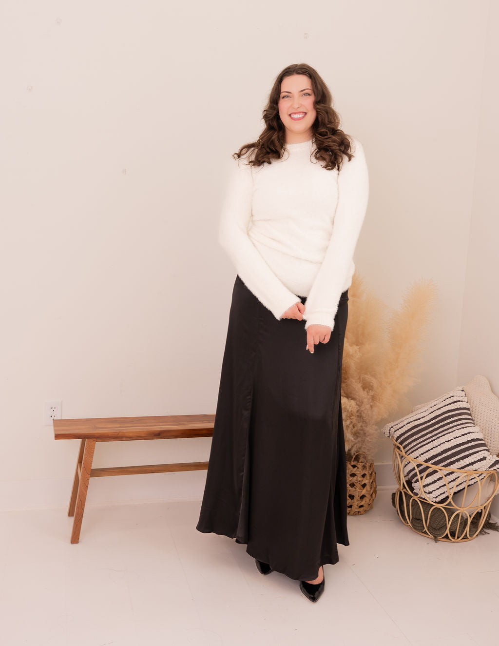 Tall Satin Maxi Skirt | Black The Elevated Closet