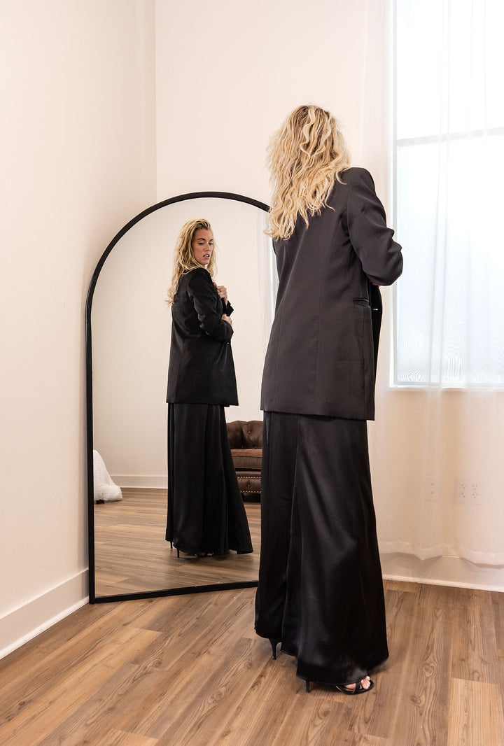 Tall Satin Maxi Skirt | Black The Elevated Closet