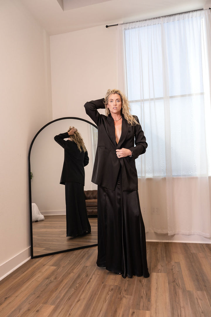 Tall Satin Maxi Skirt | Black The Elevated Closet