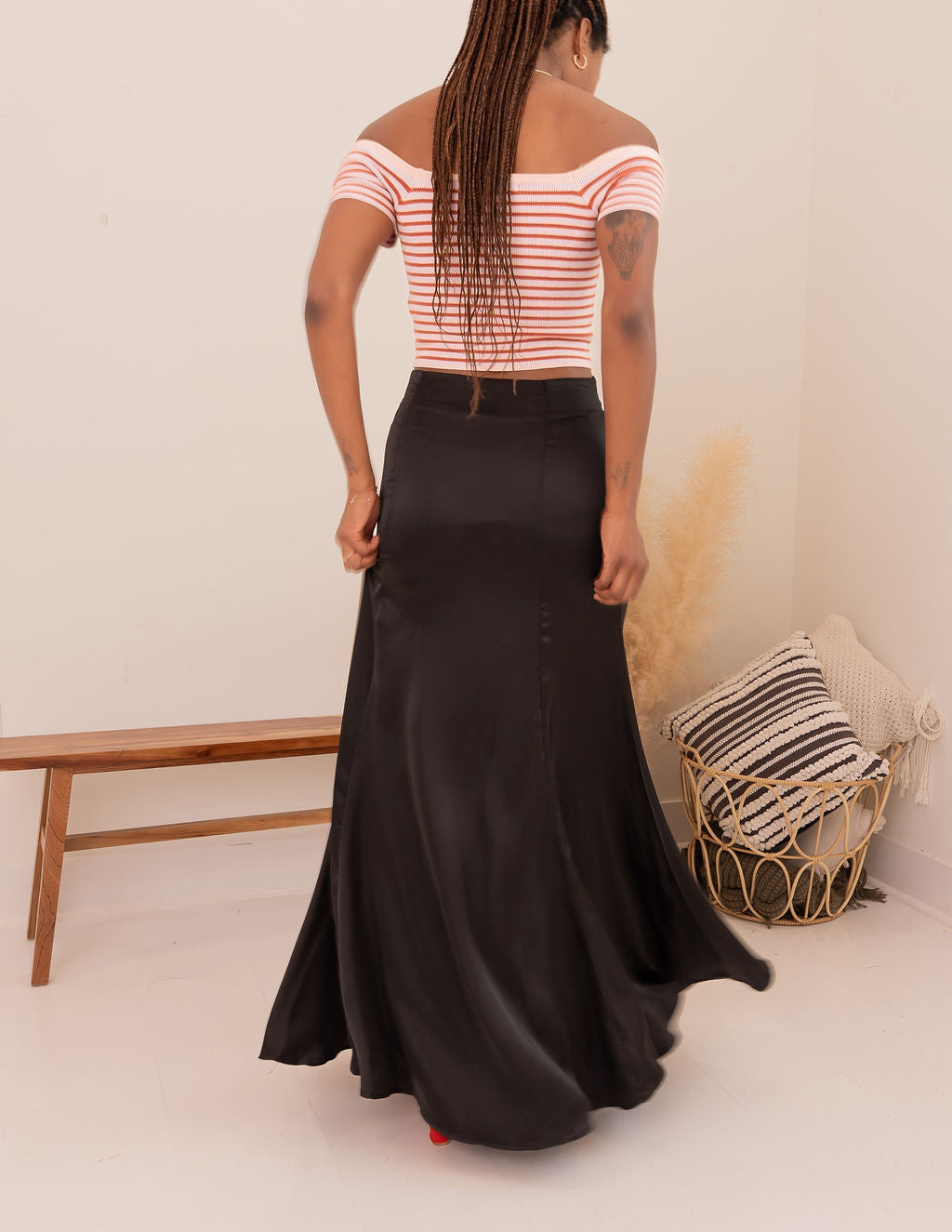 Tall Satin Maxi Skirt | Black The Elevated Closet