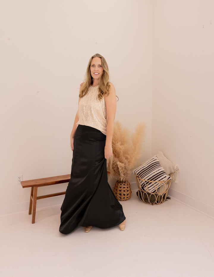 Tall Satin Maxi Skirt | Black The Elevated Closet