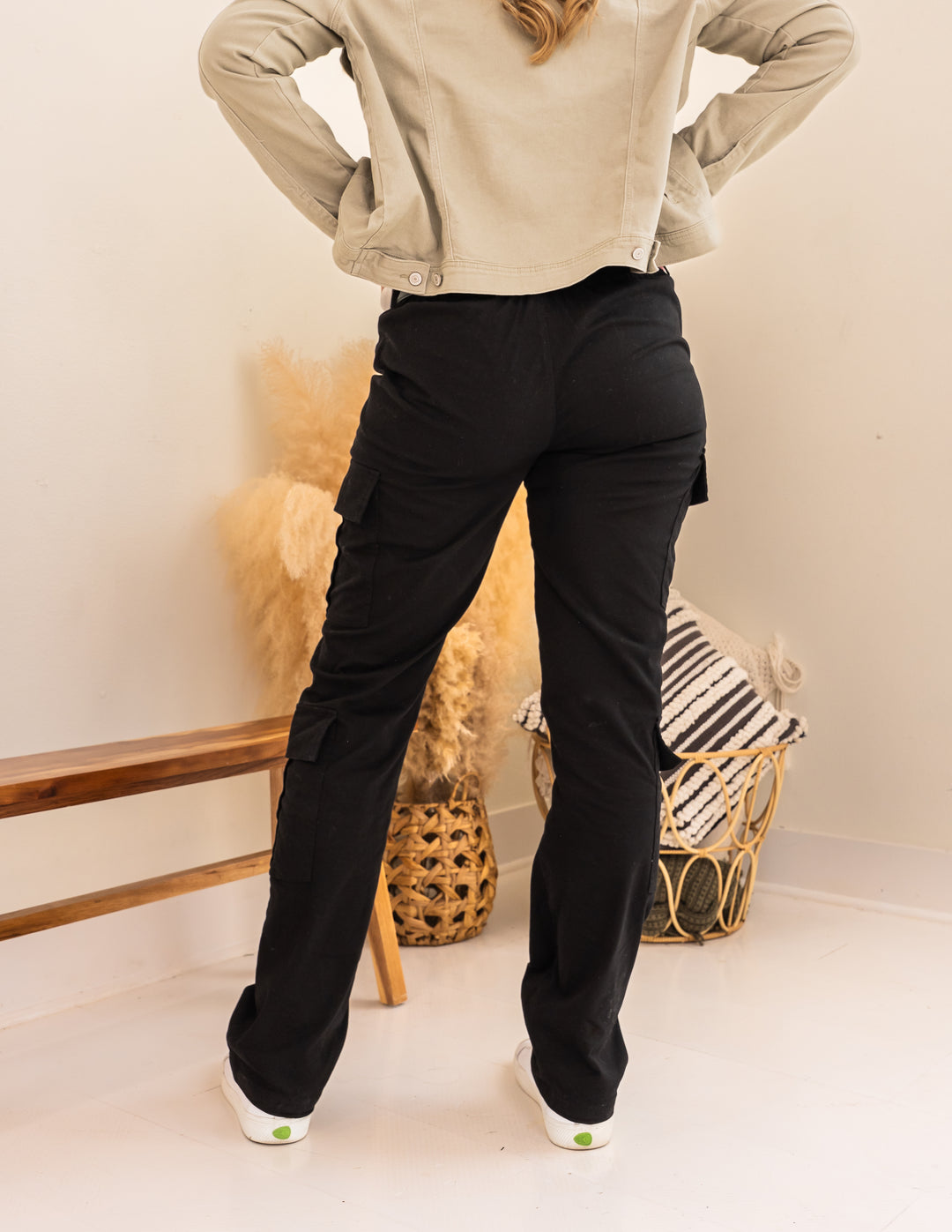 Tall Cargo Straight Leg Pants| Black The Elevated Closet