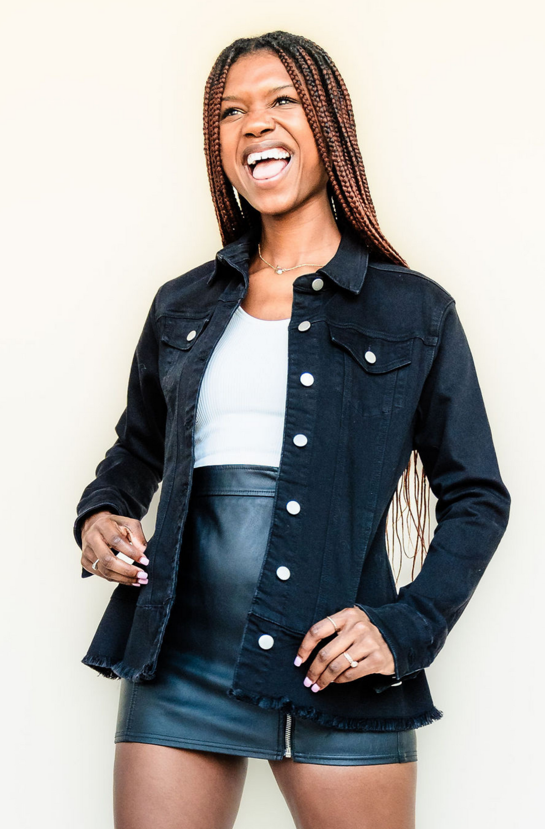 Tall Denim Peplum Jacket The Elevated Closet