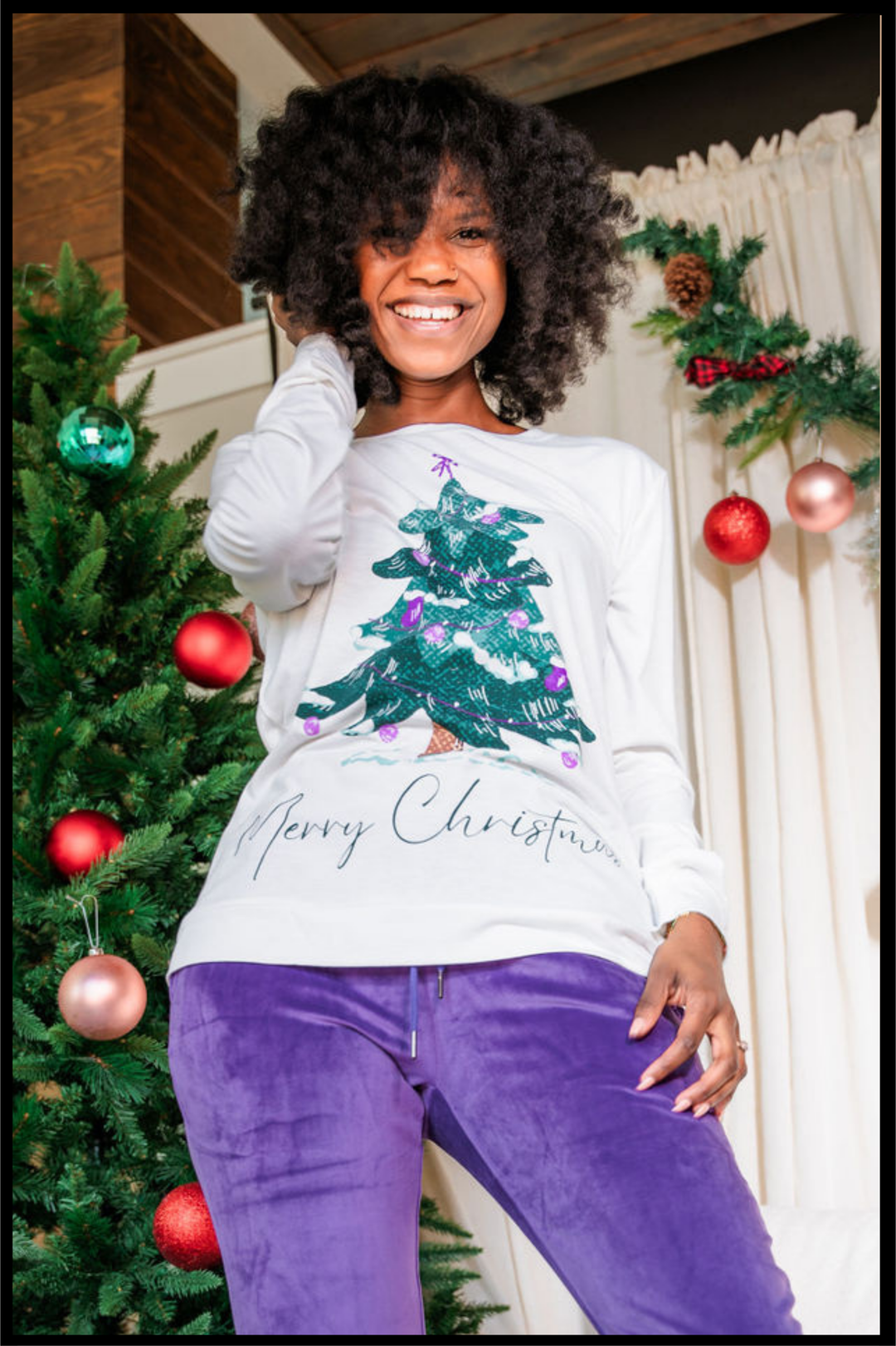 Tall Slouchy "Merry Christmas" Tee XXL The Elevated Closet