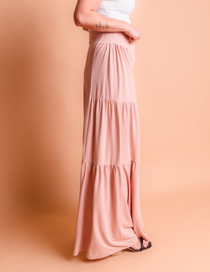 Tall Ribbed Tiered Palazzo Pants The Elevated Closet