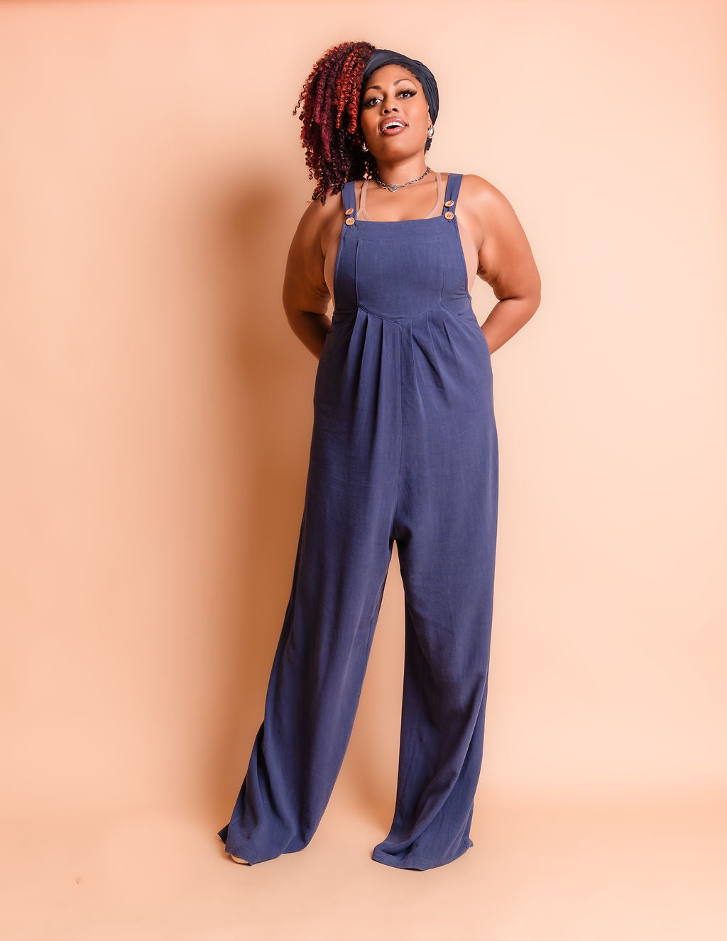 Tall Kami Overall Jumpsuit | Navy Navy The Elevated Closet