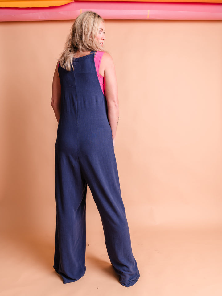 Tall Kami Overall Jumpsuit | Navy The Elevated Closet