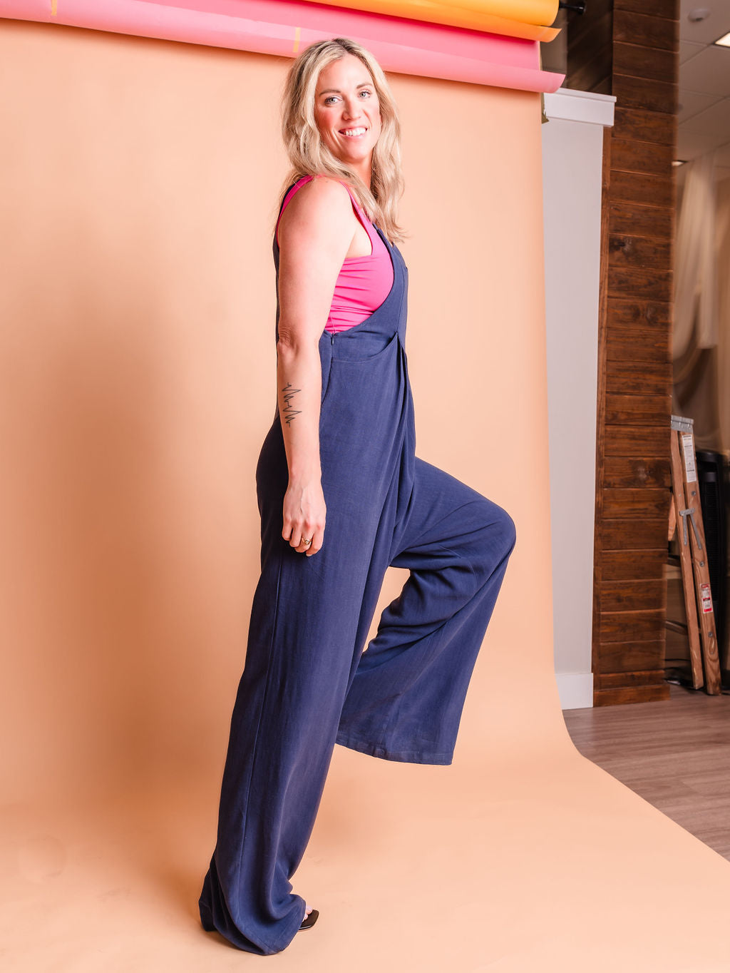 Tall Kami Overall Jumpsuit | Navy The Elevated Closet