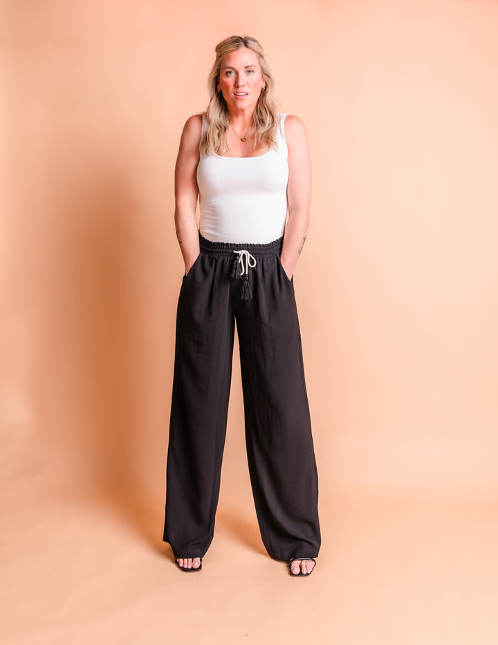 Tall Yacht Pants | Solid Black The Elevated Closet