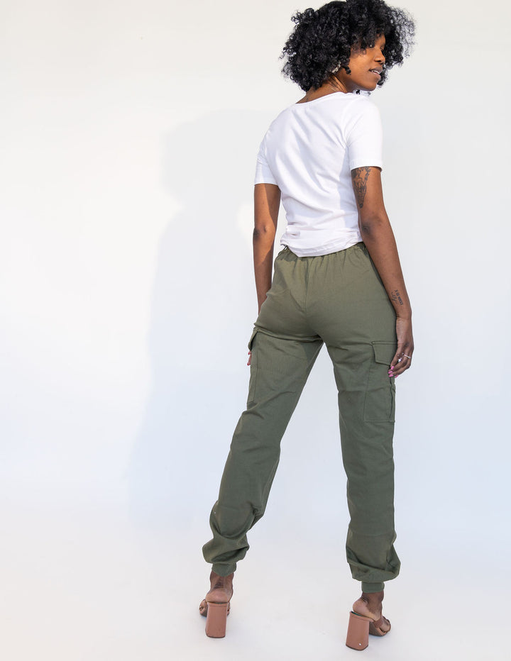 Tall Cargo Joggers | Olive The Elevated Closet