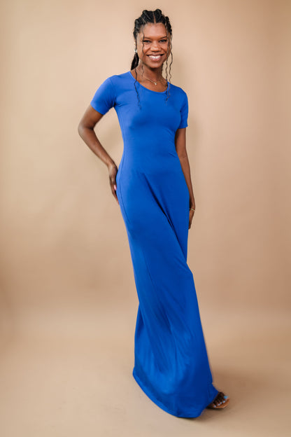 Tall Royal Blue T-Shirt Maxi Dress