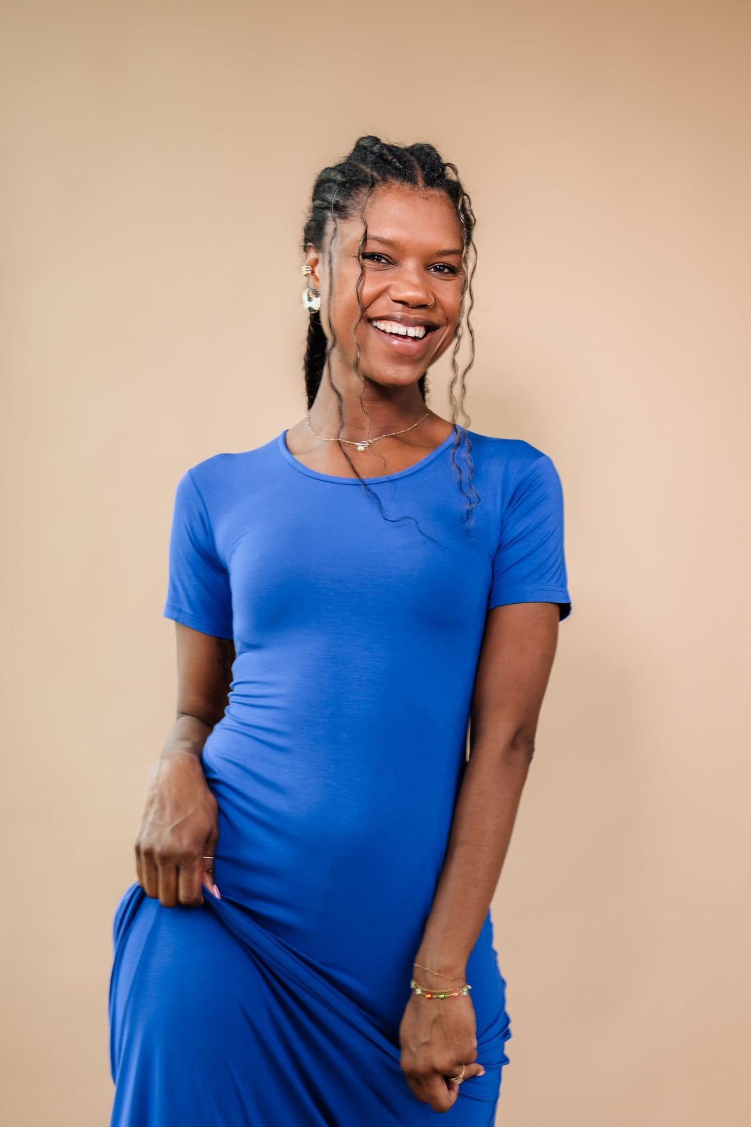 Tall T-Shirt Maxi Dress | Royal Blue XS / Extra Tall / Royal Blue Tall T-Shirt Maxi Dress | Royal Blue XS / Extra Tall / Royal Blue