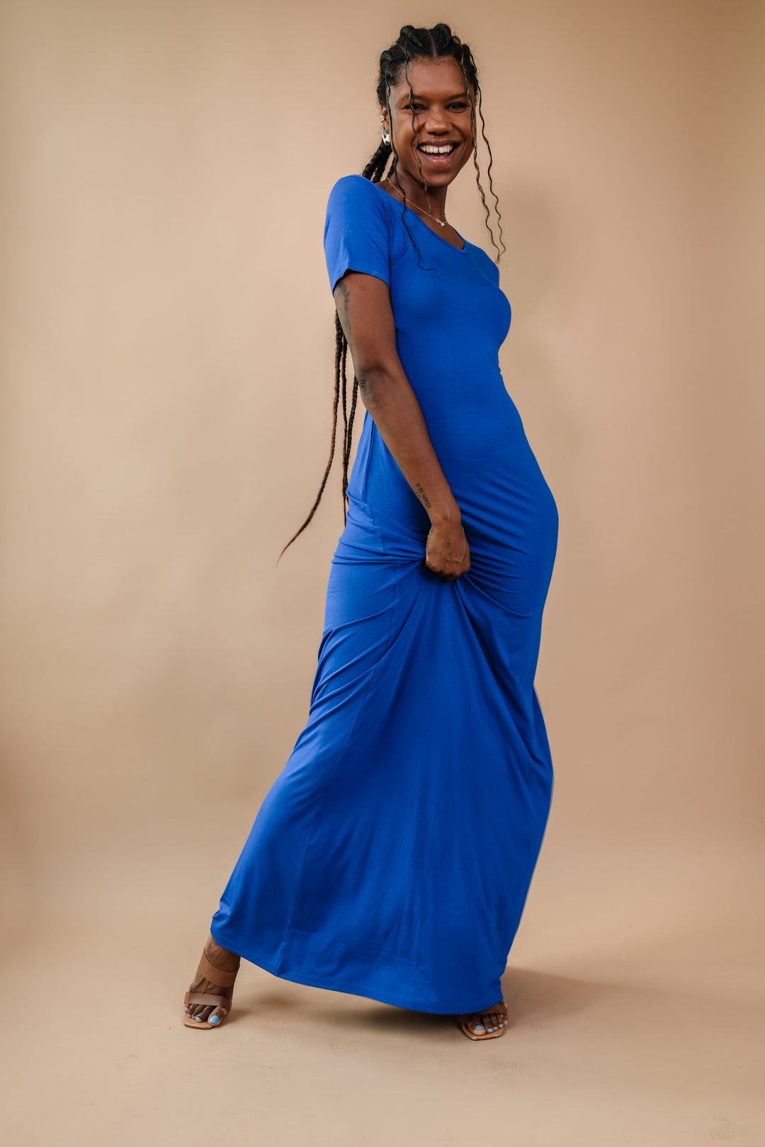 Tall T-Shirt Maxi Dress | Royal Blue The Elevated Closet