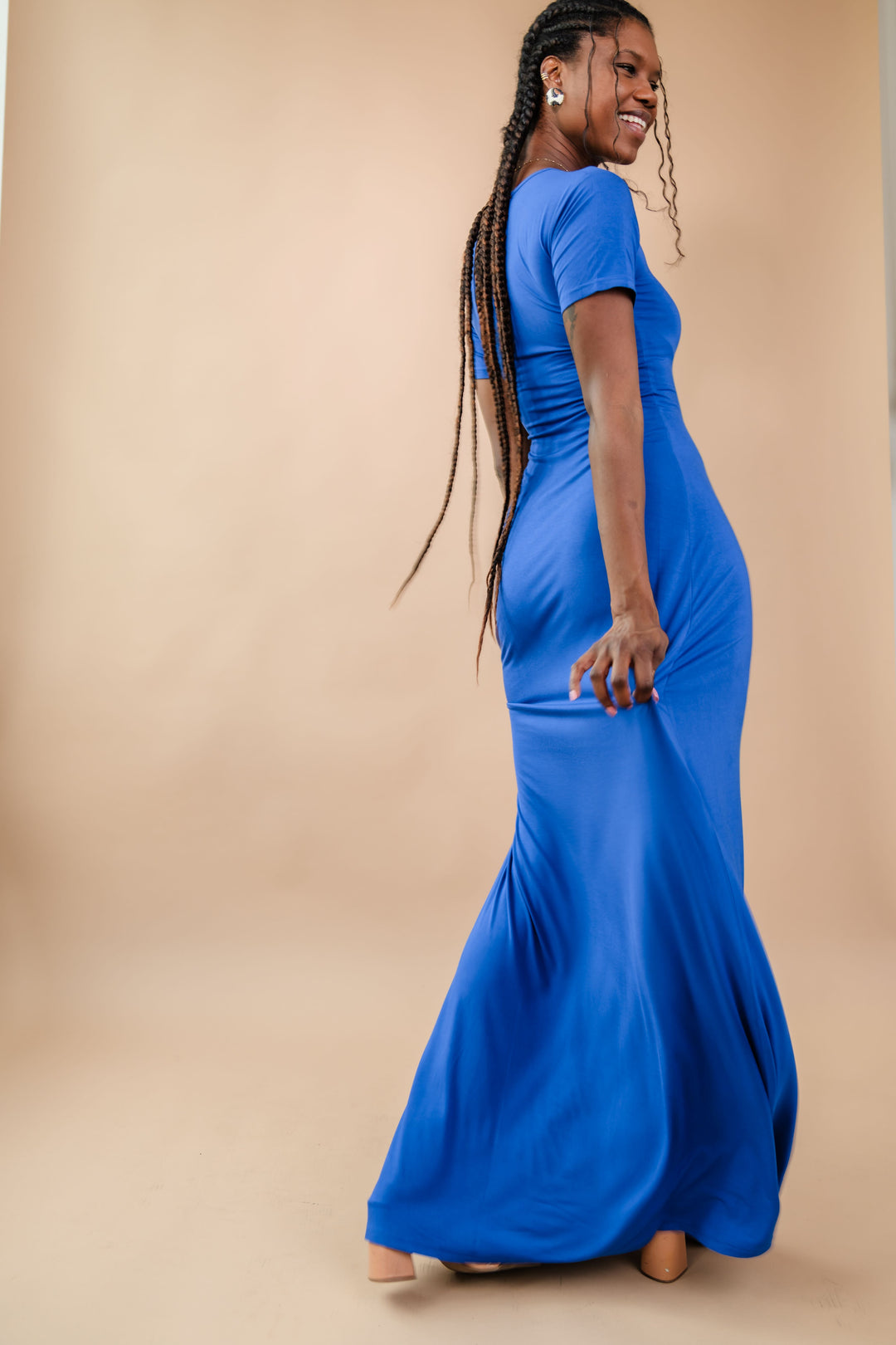 Tall T-Shirt Maxi Dress | Royal Blue The Elevated Closet