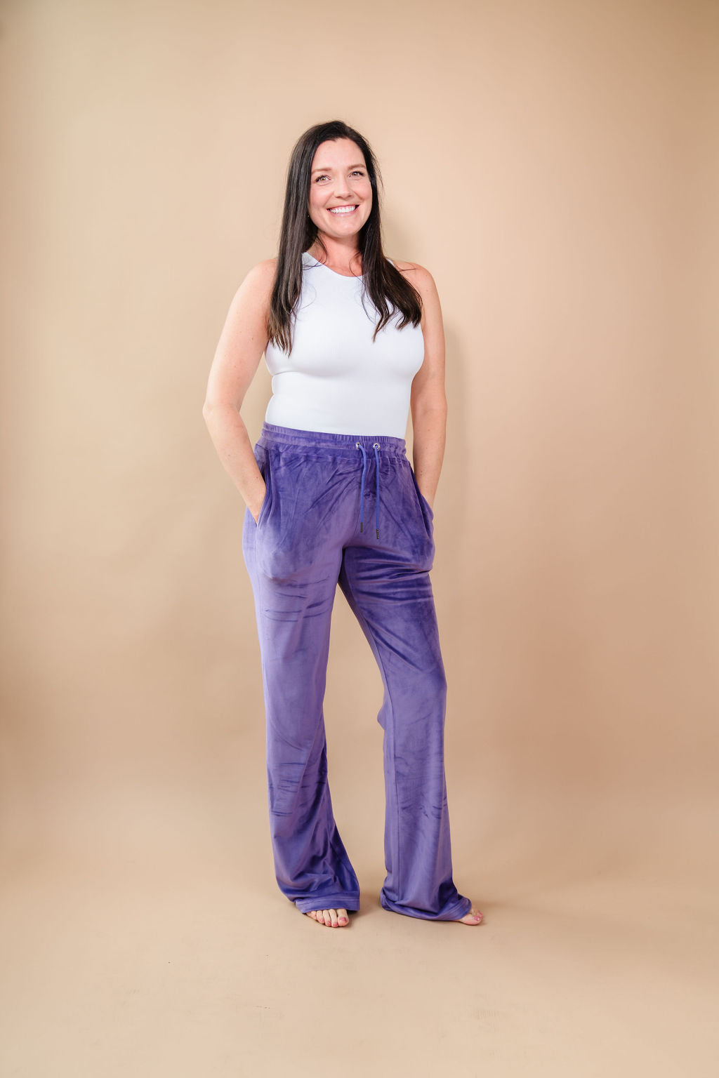 Tall Velour Lounge Pants | Purple Purple The Elevated Closet