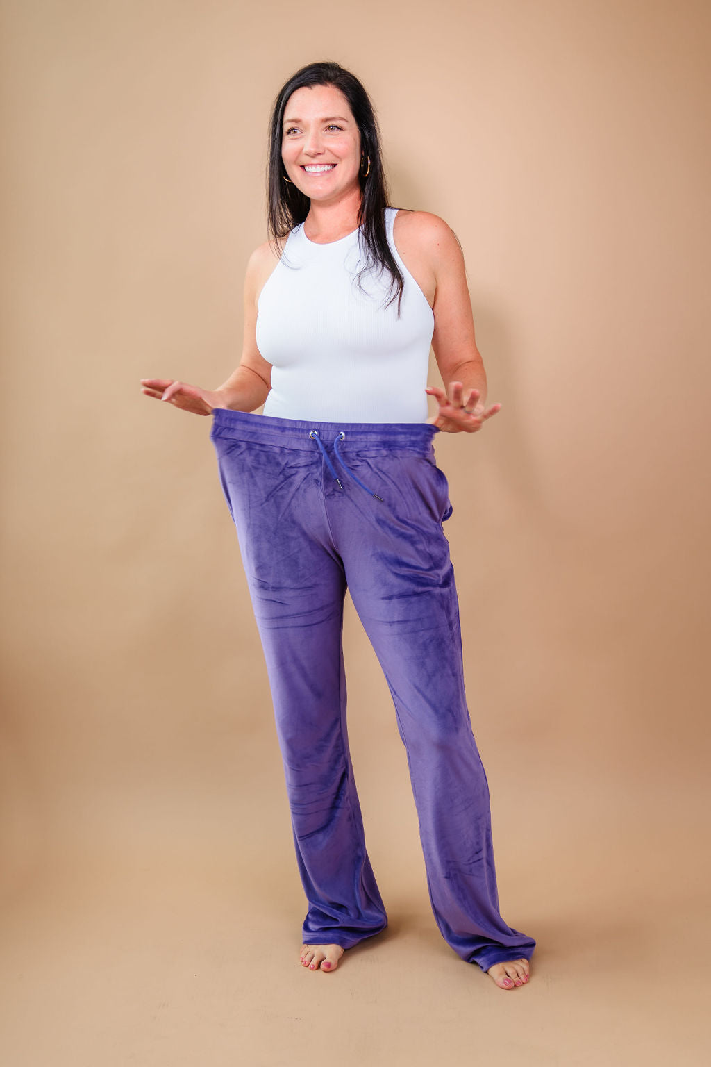 Tall Velour Lounge Pants | Purple The Elevated Closet