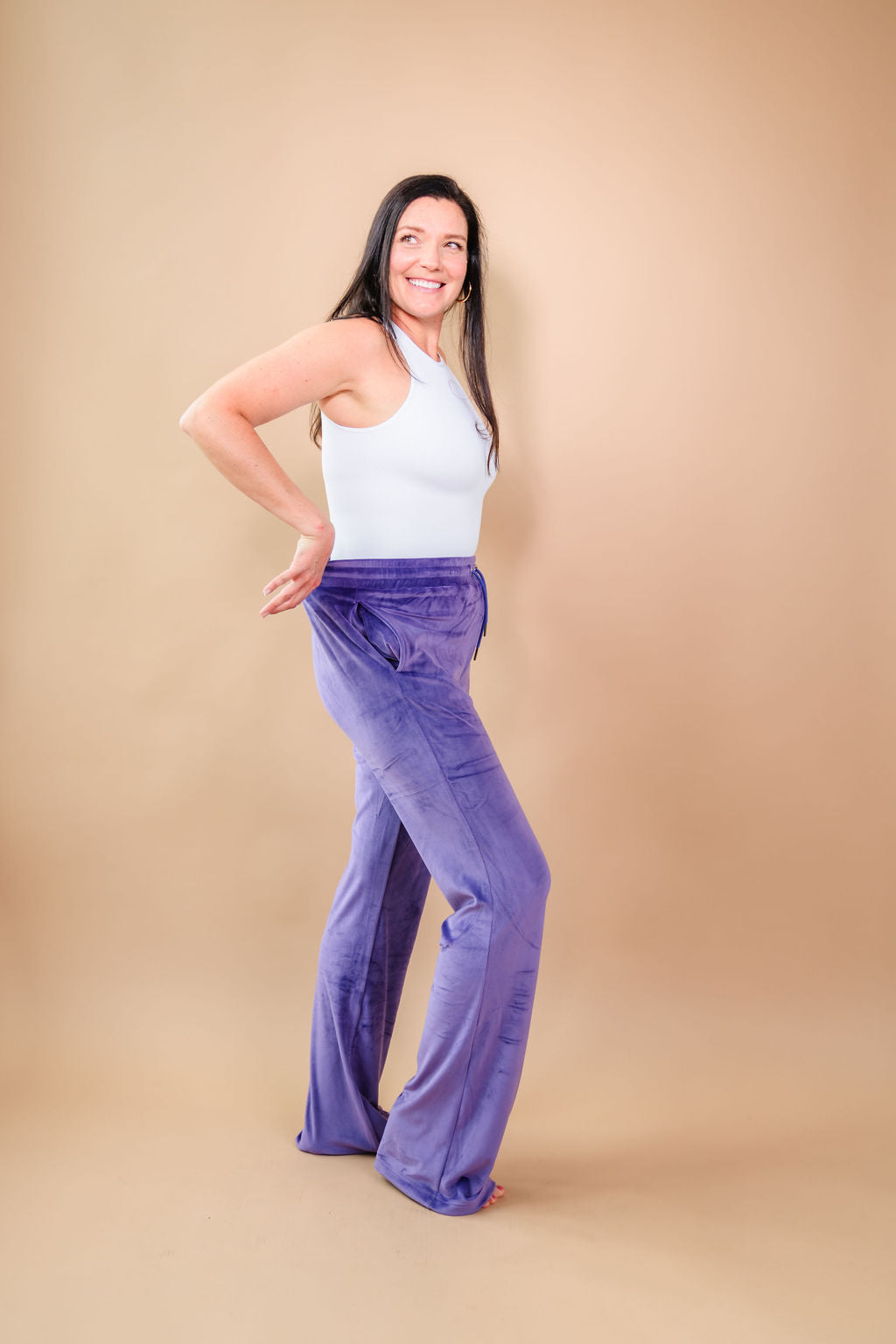 Tall Velour Lounge Pants | Purple The Elevated Closet