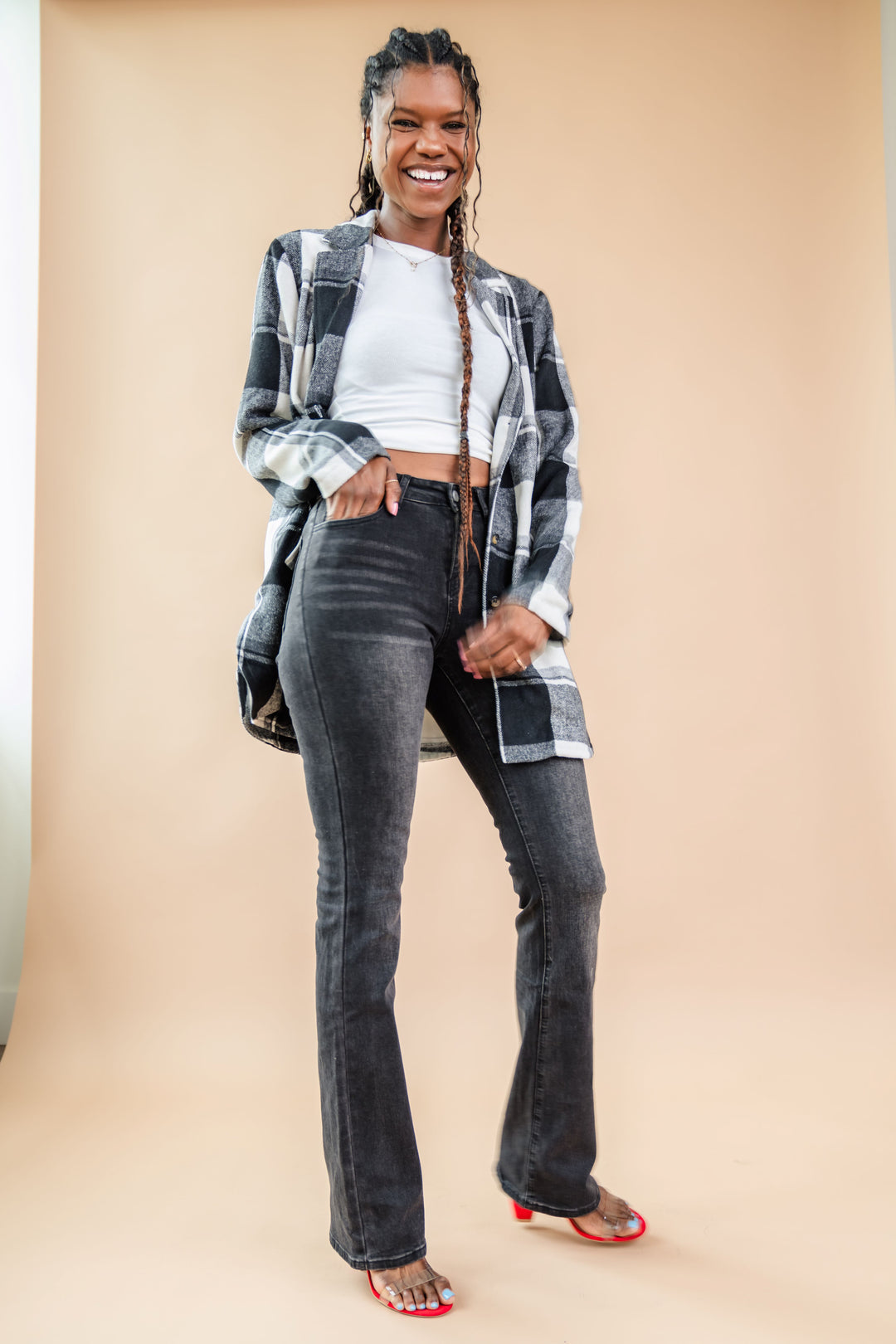 Tall Midnight Mist Bootcut Jeans The Elevated Closet