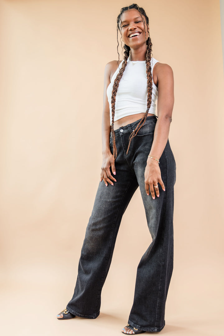 The 90's Tall Boyfriend Jeans | Charcoal The Elevated Closet