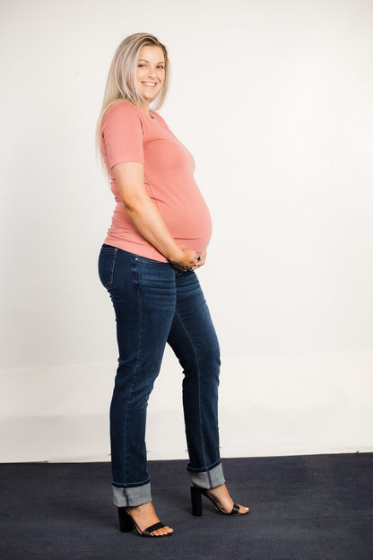 Tall Straight Leg Maternity Jeans 37" Inseam (Sizes 2-20)