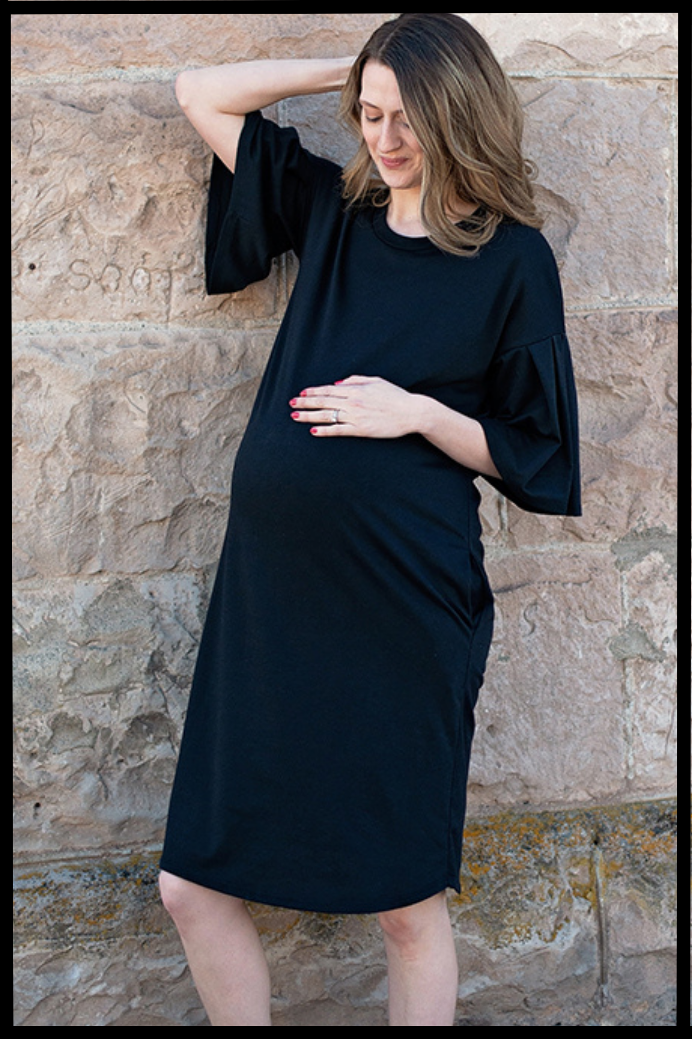 Tall Maternity Flutter Sleeve Dress - FINAL SALE