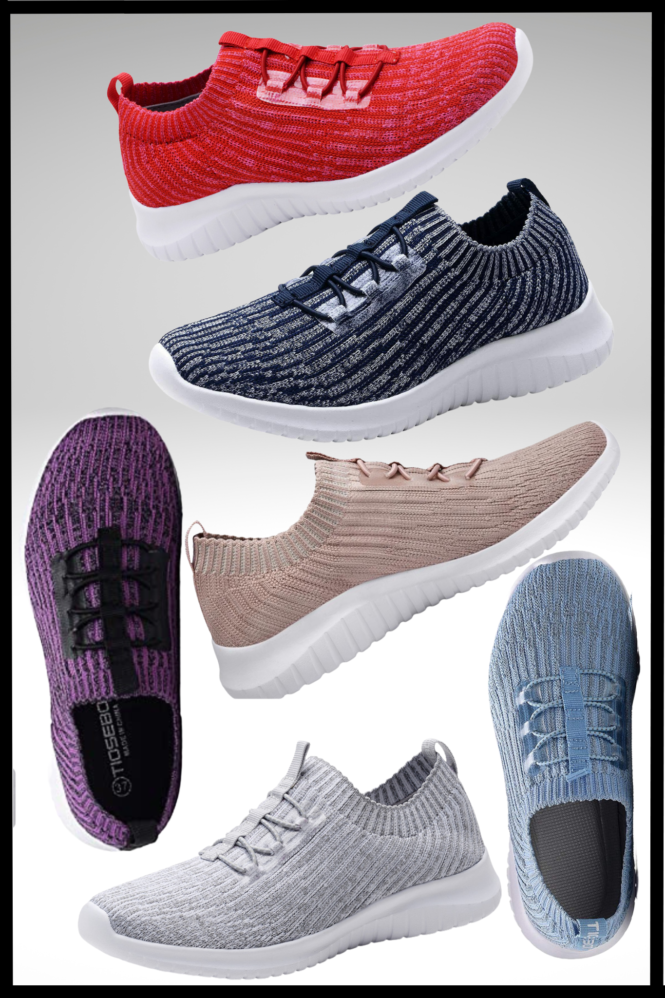 Knitted Slip-On Walking Shoes Sizes 10-13: 2122 (FINAL SALE)