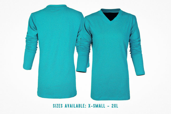 Tall Cotton Long Sleeve Tees Teal The Elevated Closet